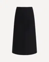 Rier Fleece Wrap Skirt In Pure Wool In Black