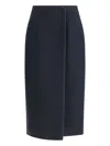 Rier Walker Wrap Midi Skirt In Blue
