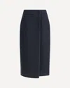 Rier Walker Wrap Midi Skirt In Blue