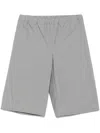 Rier Waxed Poplin Shorts In Grey