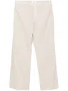 Rier Waxed Poplin Trousers In Grey