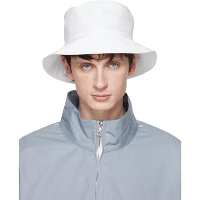 Rier White Cotton Bucket Hat
