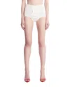Rier White Ribbed Shorts In White