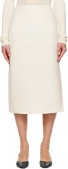 Rier White Walker Midi Skirt In Neutral