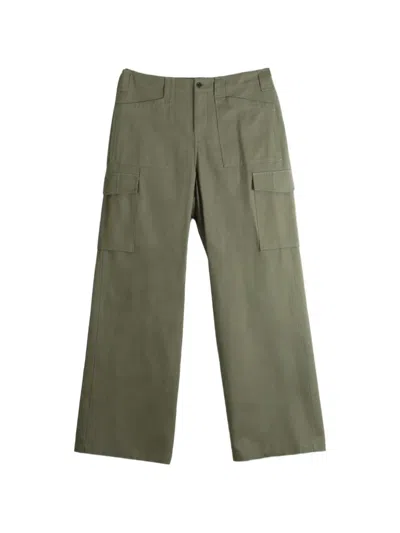 Rier Wide-leg Cargo Pants In Green