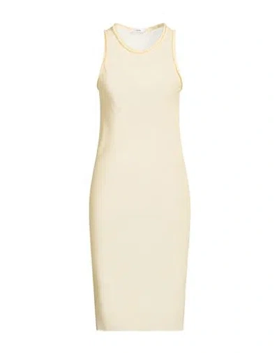 Rier Woman Midi Dress Cream Size Xs Virgin Wool In Yellow