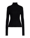 Rier Woman Turtleneck Black Size M Silk In Black