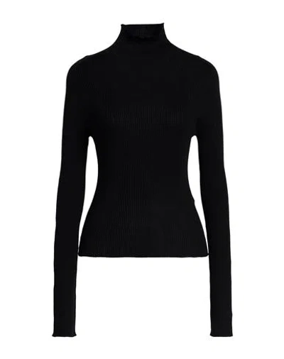 Rier Woman Turtleneck Black Size M Silk