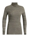 Rier Woman Turtleneck Khaki Size Xs Silk In Gray