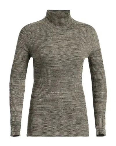 Rier Woman Turtleneck Khaki Size Xs Silk In Gray
