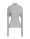 Rier Woman Turtleneck Sky Blue Size M Silk