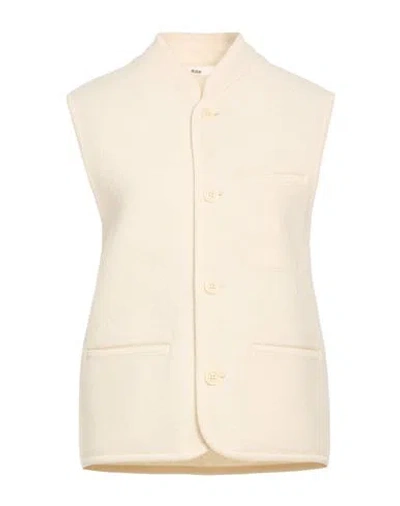 Rier Woman Vest Off White Size L Virgin Wool In Gray
