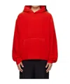 Rier Wool Fleece Hooded Sweatshirt In Red