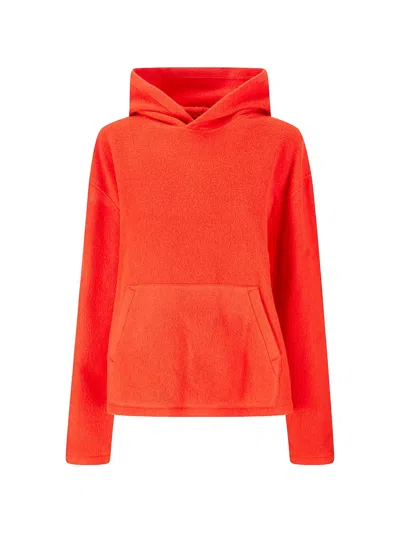 Rier Wool Fleece Hoodie In Orange