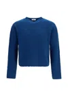 Rier Lamb Wool V-neck Sweater In Blue