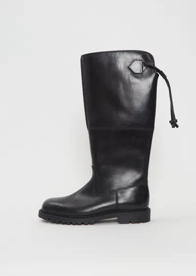 Rier X Ludwig Reiter Forest Leather Boots In Black Vintage Leather