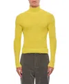 Rier Light Yellow Turtleneck Pullover In Yellow
