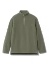 Rier Zip Fleece Top In Green
