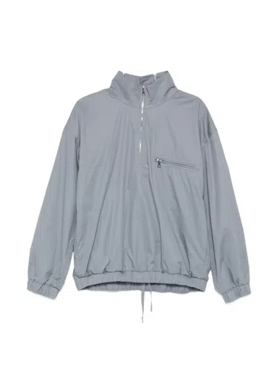 Rier Zip Pocket Cotton Jacket In Gray