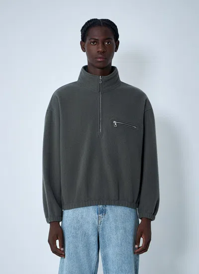 Rier Zip-up Fleece Sweatshirt In Green