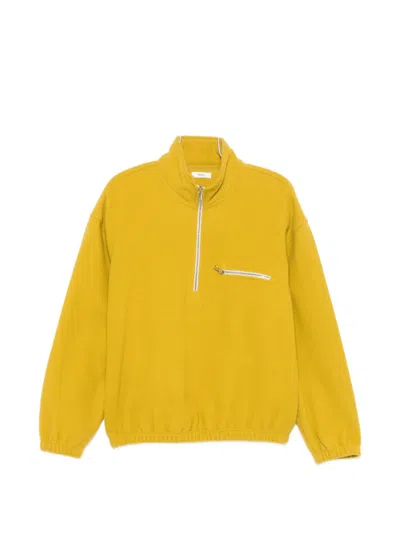 Rier Zip-fastening Fleece Sweatshirt In Yellow