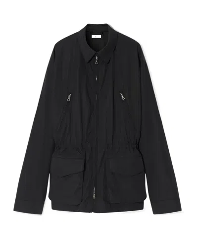 Rier Zippered Pocket Casual Jacket In Black