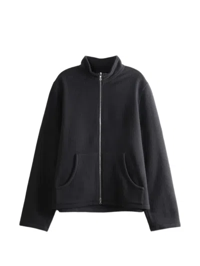 Rier Zip-up Fleece Sweatshirt In Gray