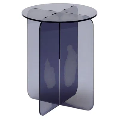 Pre-owned Ries Roma Round Grey, Contemporary Design Side Table, Made In Argentina In Gray