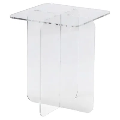 Pre-owned Ries Roma Square Incolor, Modern Architectural Design Side Table, Made In Argentina In Gray