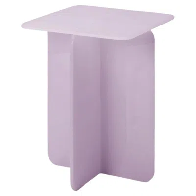Pre-owned Ries Roma Square Pink, Modern Architectural Design Side Table, Made In Argentina In Gray