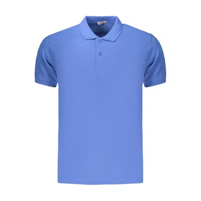Rifle Blue Cotton Men's Polo