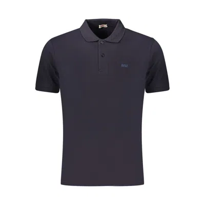Rifle Blue Cotton Men's Polo In Black