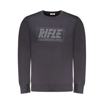 Rifle Blue Cotton Men Sweatshirt In Black