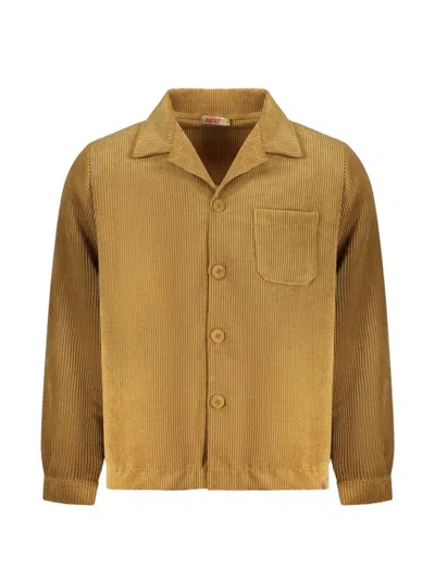 Rifle Corduroy Notched-collar Shirt Jacket In Orange