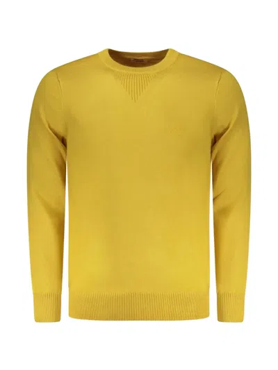 Rifle Embroidered-logo Crew-neck Sweater In Yellow