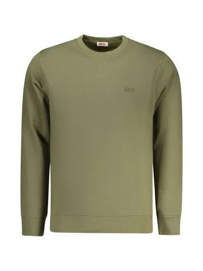 Rifle Logo-detail Ribbed-trim Sweater In Green