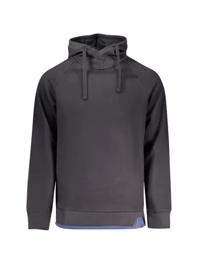 Rifle Logo-patch Raglan-sleeve Hoodie In Gray