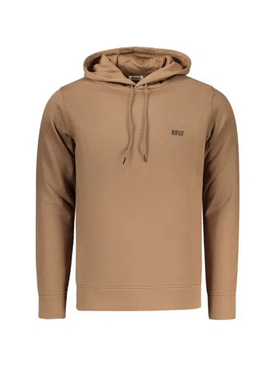 Rifle Logo-print Drawstring Hoodie In Brown