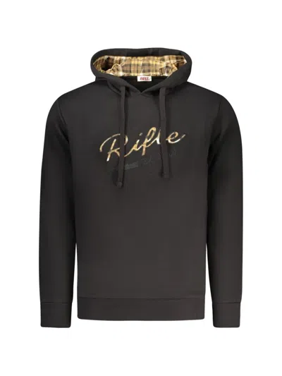 Rifle Logo-print Drawstring Hoodie In Black
