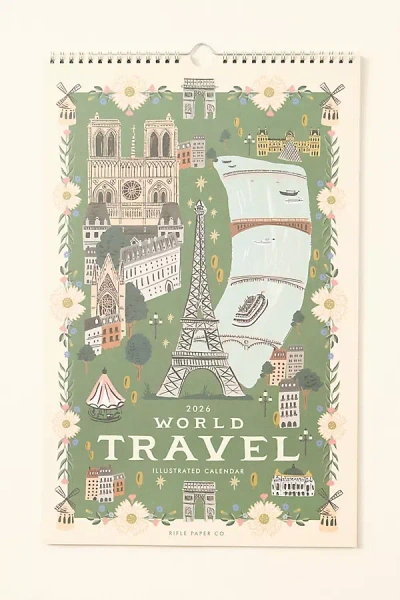 Rifle Paper Co 2026 World Travel Wall Calendar In Multi