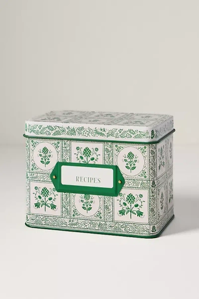 Rifle Paper Co Artichoke Recipe Tin In Green