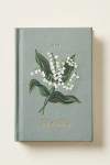 Rifle Paper Co Birth Month Embroidered Mini Hardcover Journal In Green