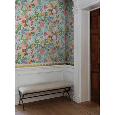 Rifle Paper Co Blossom Wallpaper In Light Blue