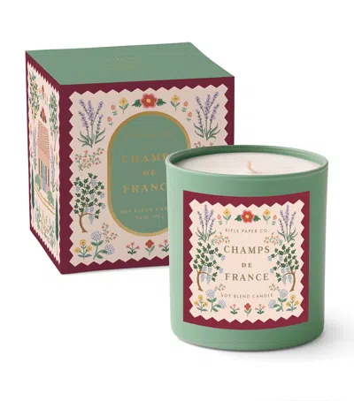Rifle Paper Co Champs De France Scented Candle In Green