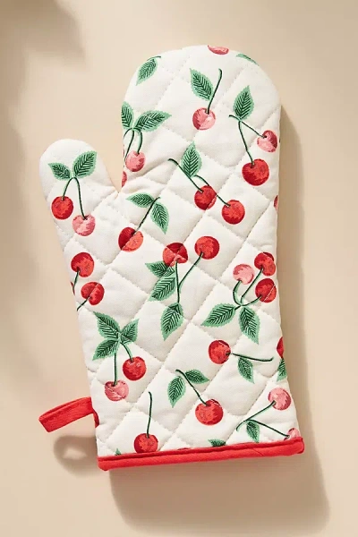 Rifle Paper Co Cherry Oven Mitt In Multi