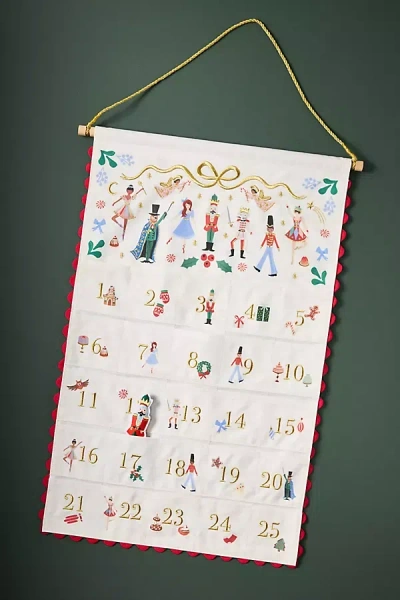 Rifle Paper Co Christmas Nutcracker Hanging Advent Calendar In Multi