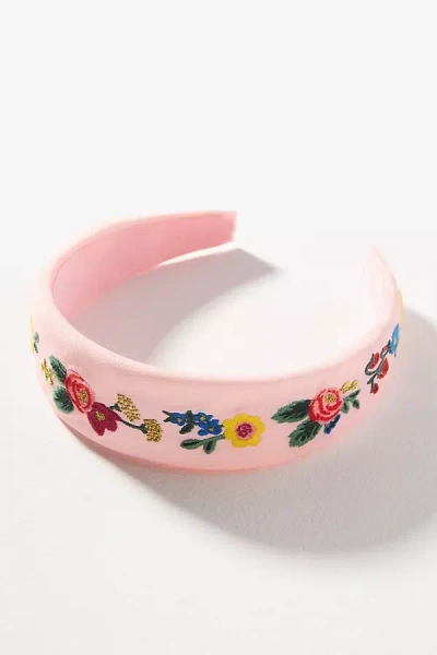 Rifle Paper Co Climbing Roses Headband In Pink