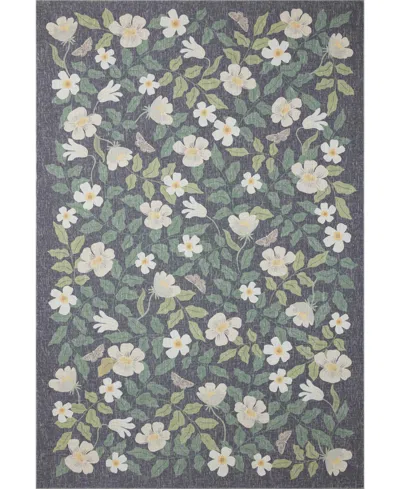 Rifle Paper Co Cotswolds Cot-02 8'6" X 11'6" Area Rug In Gray