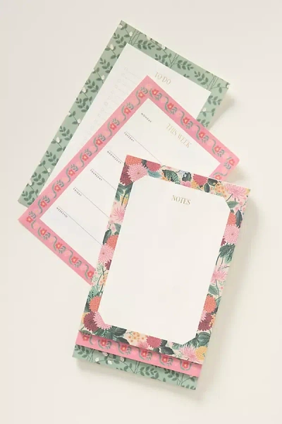 Rifle Paper Co Dahlia Tiered Notepad In Pink