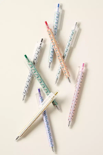 Rifle Paper Co Delphine Gel Pens, Set Of 8 In Multi